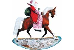 Фигурка коллекционная Дед Мороз верхом на лошади