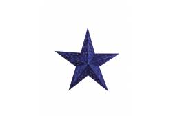 Звезда декоративная рождественская, 30 см (цвет: синий)