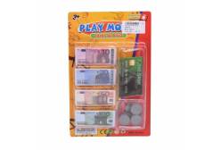 Игровой набор банкнот, монет и кредитная карта